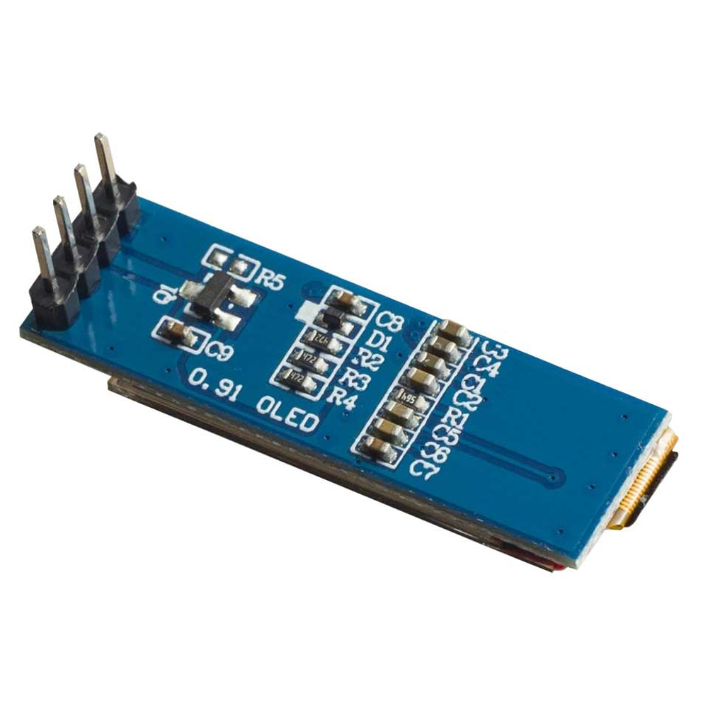 0.91 inch 128×32 I2C IIC Serial 4 Pin OLED Display Module Blue