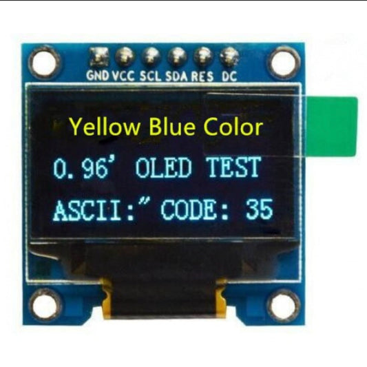 0.96 Inch I2C/IIC 4-Pin OLED Display Module Blue & Yellow