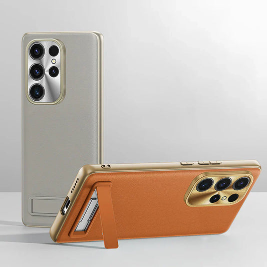 Hidden Stand Premium Leather Case - Samsung