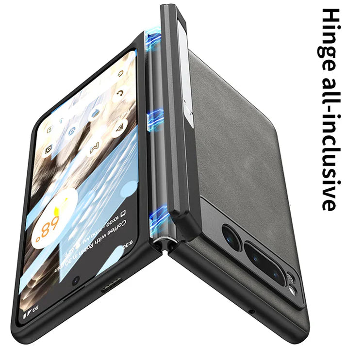 Google Pixel Fold Secret Kickstand Leather Case