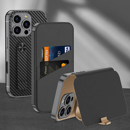 Elegance Rich Finish Flip Leather Case - iPhone