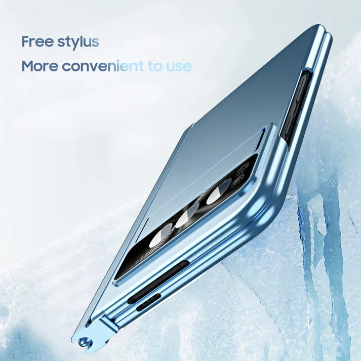 Google Pixel Fold Sleek Frosty Stand Case with S Pen