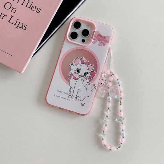 Cute White Kitten Cartoon Phone case with Adorable Charm