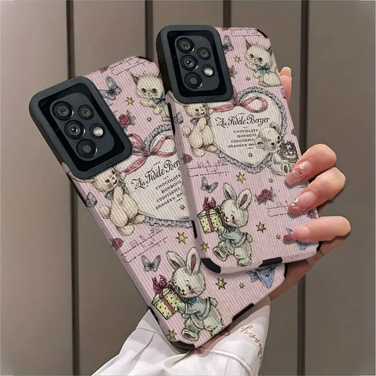 Vintage Cute Rabbit Bow Heart Phone Case - Samsung