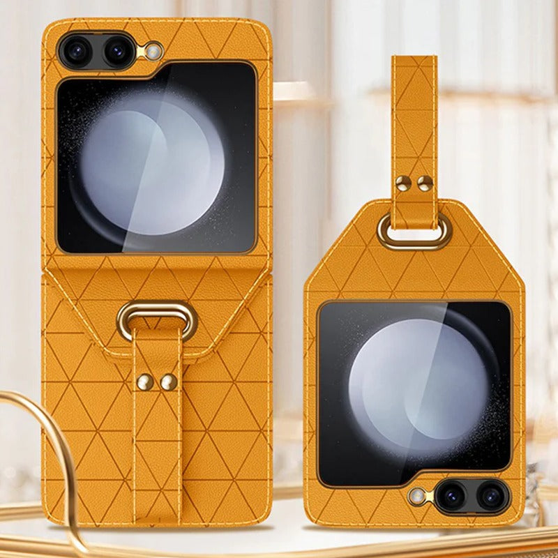 Wristband Rhombus Leather Case - Samsung