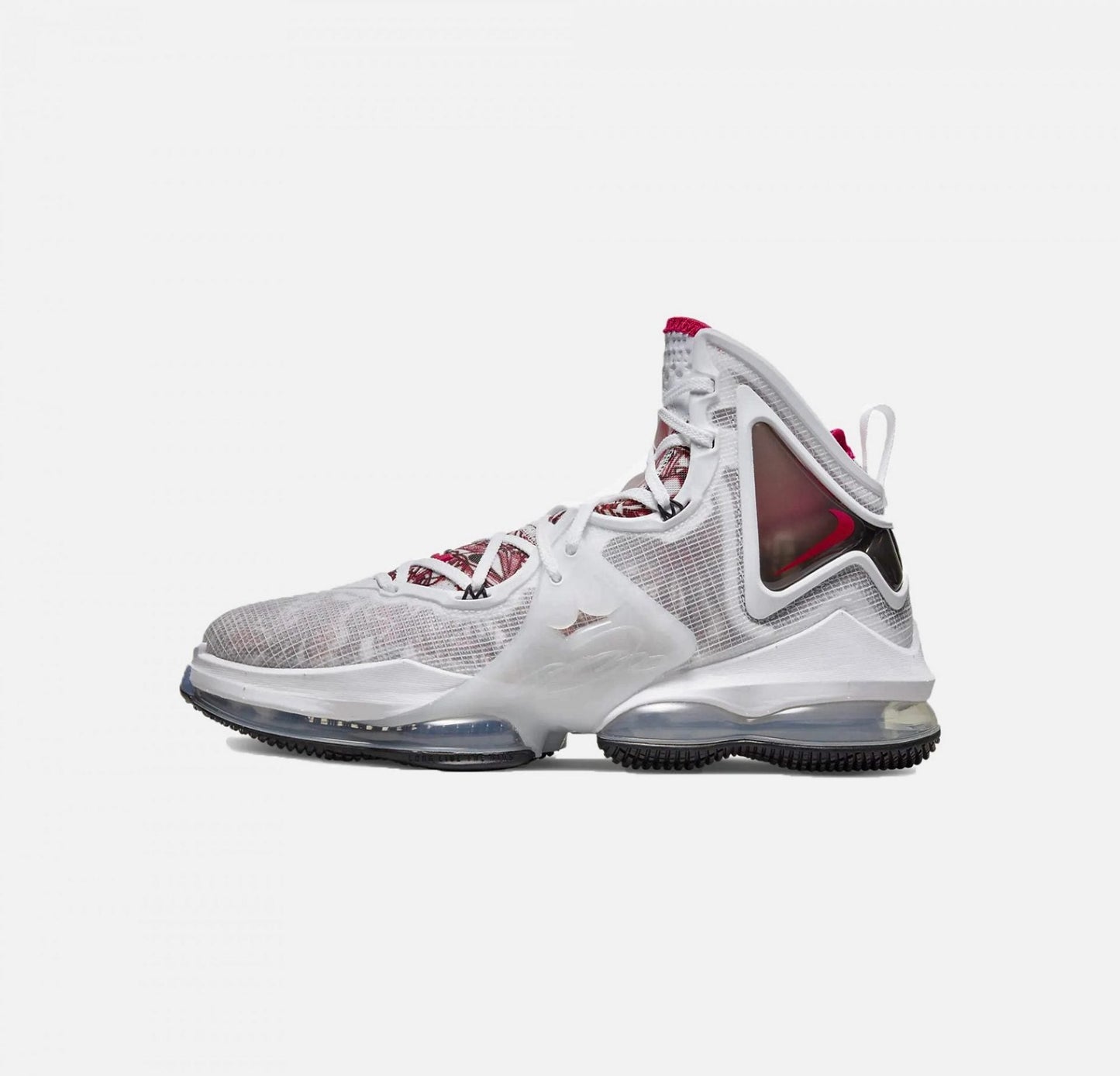 Nike | LEBRON 19 { WHITE / UNIVERSITY RED