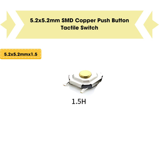 5.2x5.2mm SMD Push Button Tactile Switch