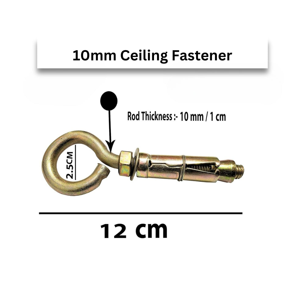 Heavy-Duty Ceiling Anchor Fasteners Closed-Hook for Fans & Hanging