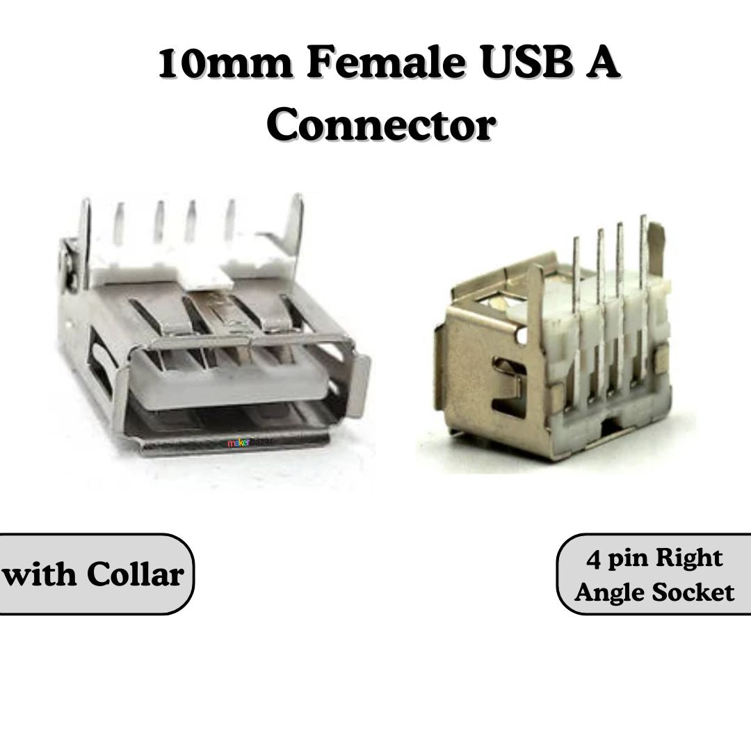 Female USB A Connector 4-Pin Socket
