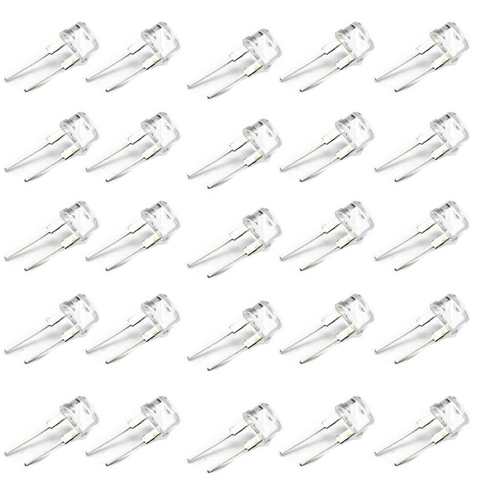 White LED 8mm - Clear Lens