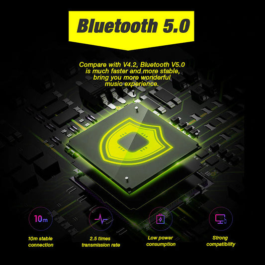 pTron BassFest In-Ear High Bass Stereo Sound Wireless Earphones - (Black)