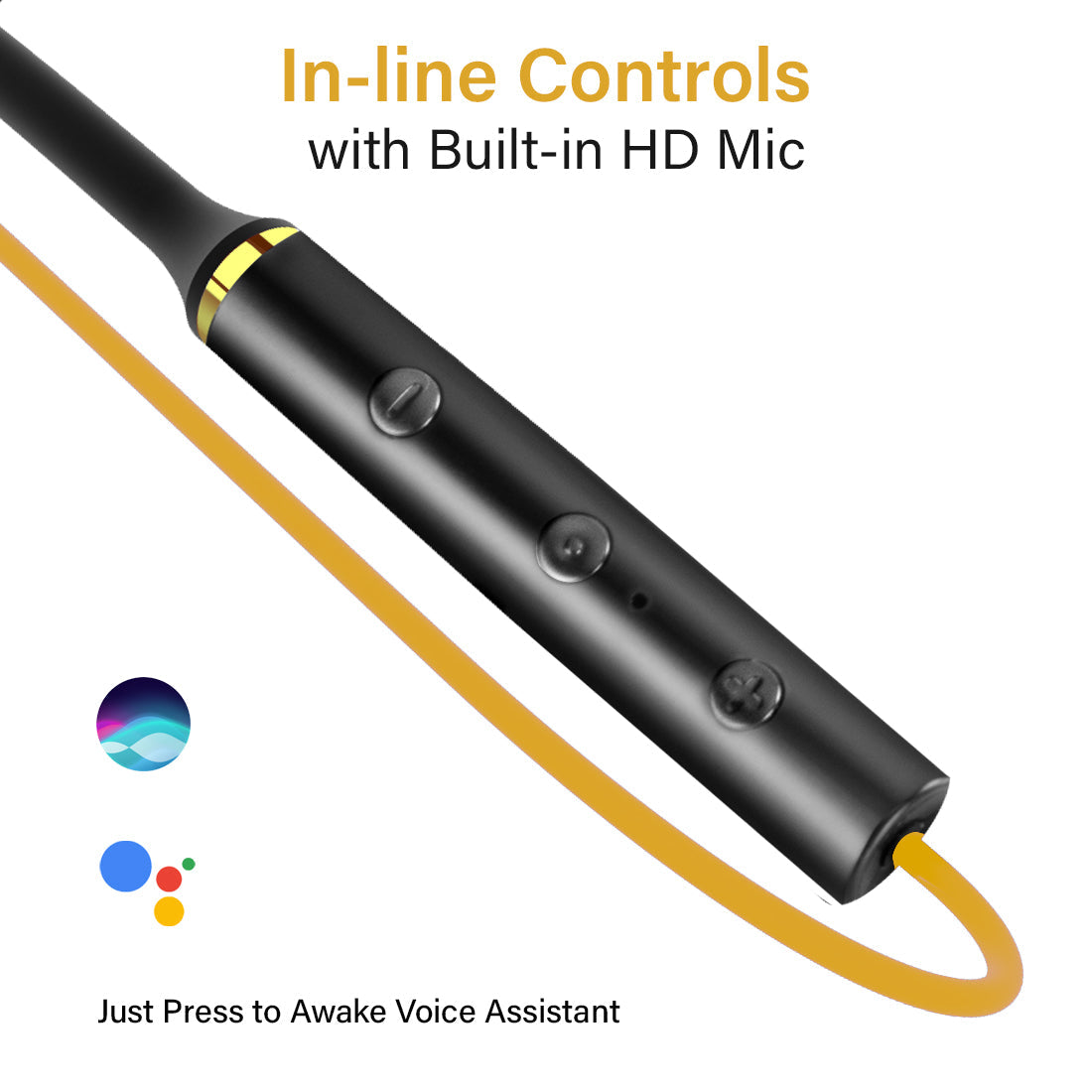 pTron InTunes Beats In-Ear Magnetic Stereo Wireless Neckband with Mic - (Black/Yellow)