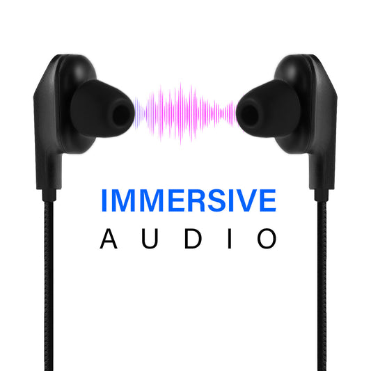 pTron Boom One In-Ear Stereo Sound Wired Earphones with Mic & Volume Control - (Black)