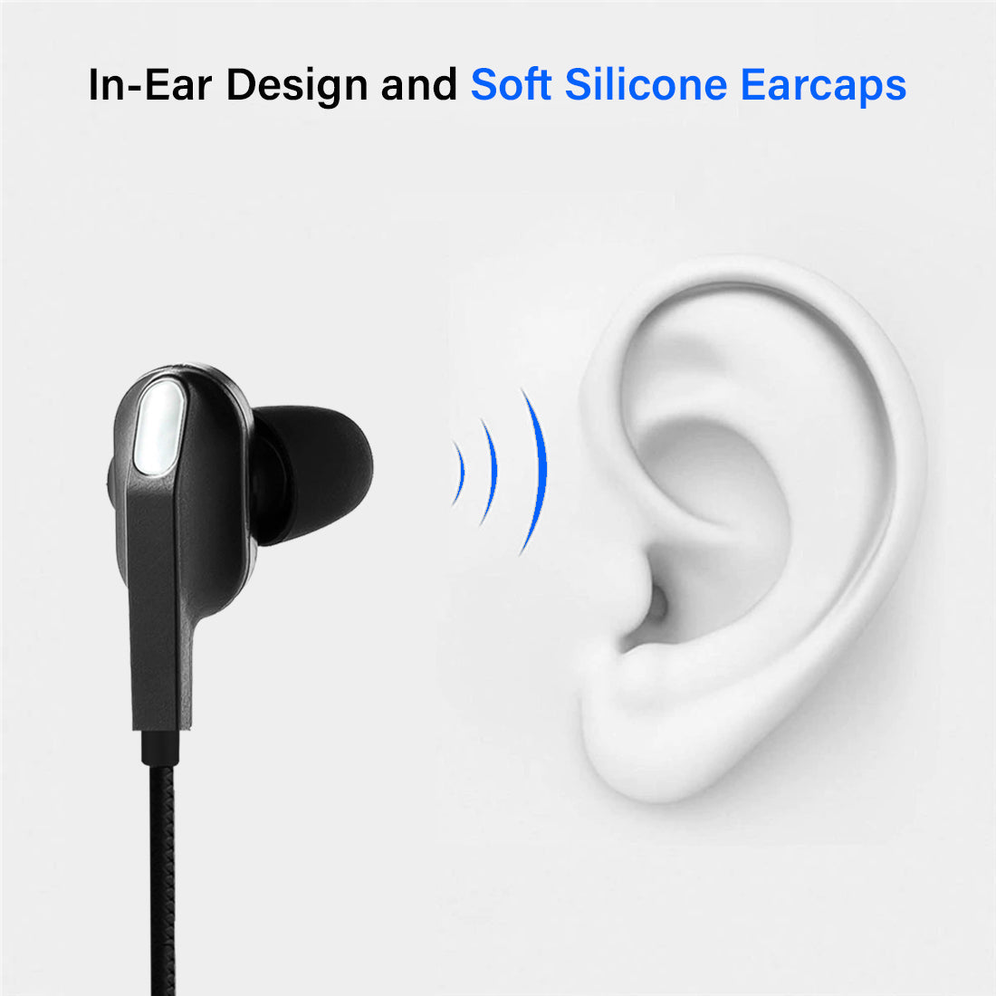 pTron Boom One In-Ear Stereo Sound Wired Earphones with Mic & Volume Control - (Black)