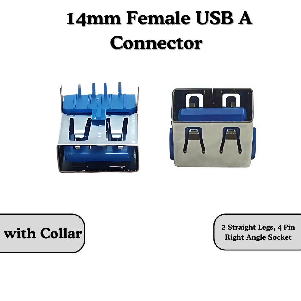 Female USB A Connector 4-Pin Socket