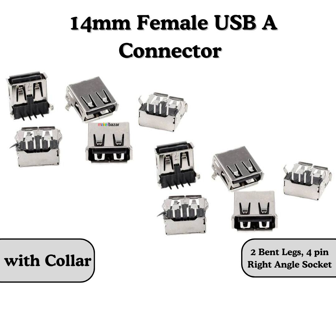 Female USB A Connector 4-Pin Socket