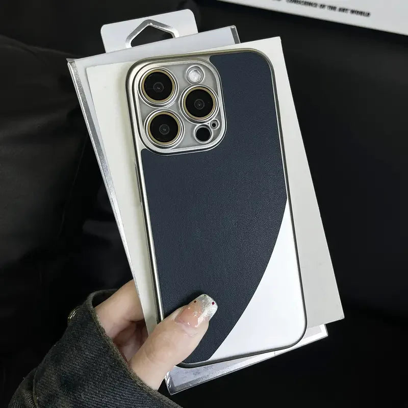 Glinting Matte Touch Leather Case - iPhone