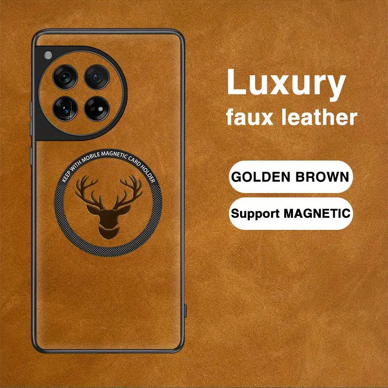Luxury Deer Embossed Leather Case - OnePlus