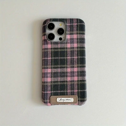 Cozy Luxe Plaid Fabric Phone Case