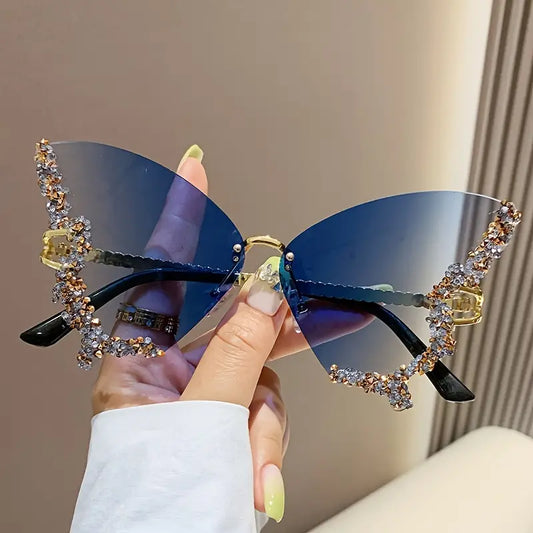 Crystal Butterfly Wings Sunglasses