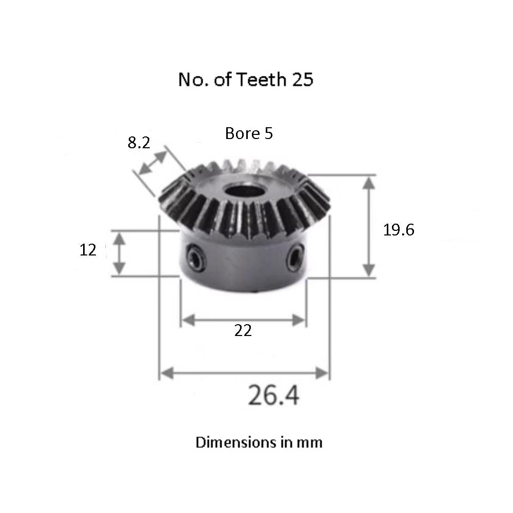 1 Module 25 teeth Bevel Gear 90 degree bevel gear Iron
