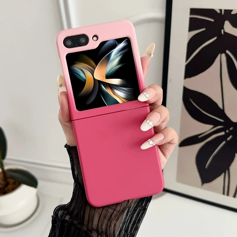 Galaxy Z Flip Series Ultra Thin Skin Texture Gradient Fold Case