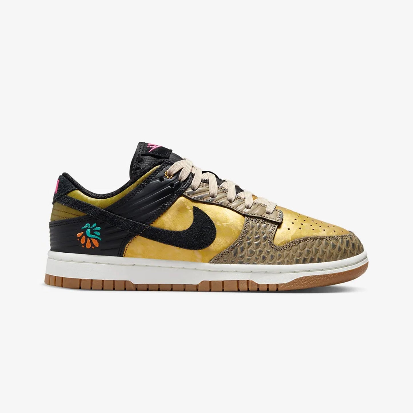Nike | DUNK LOW PREMIUM { BLACK/KHAKI-METALLIC GOLD-MEDIUM ASH