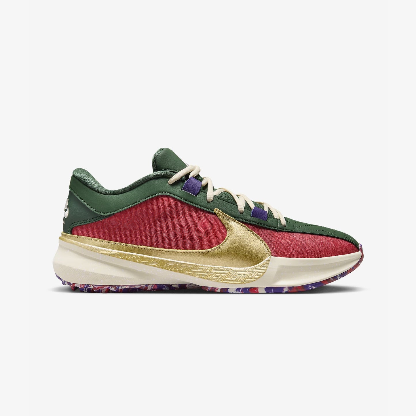 Nike | FREAK 5 EP { GYM RED/METALLIC GOLD-FIR-COURT PURPLE