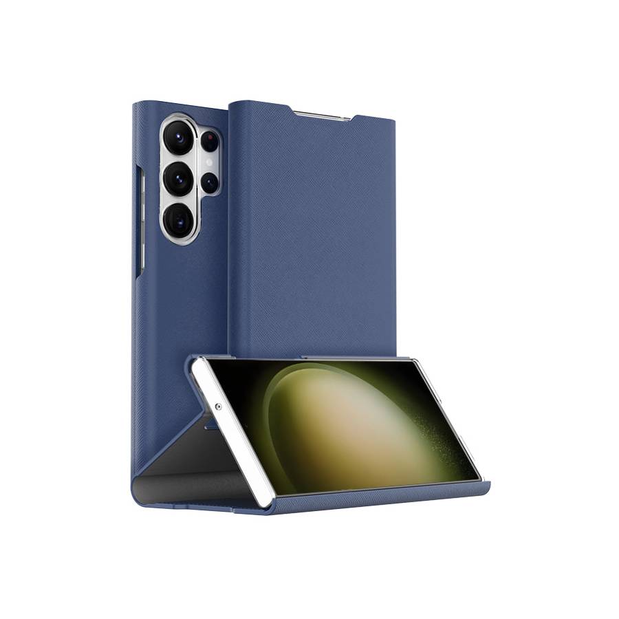 Premium Leather Bonnet Stand Case - Samsung