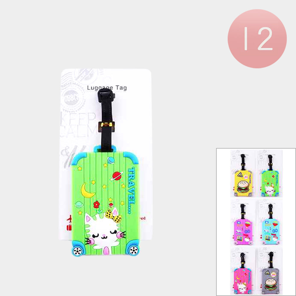 Fun Hamburger Cat Suitcase Luggage Tags for a Cute and Stylish Travel Experience