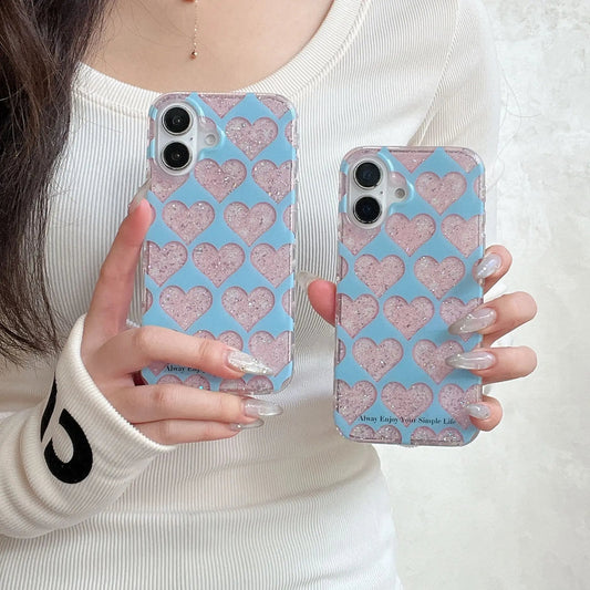 Acrylic Heart Pattern Case