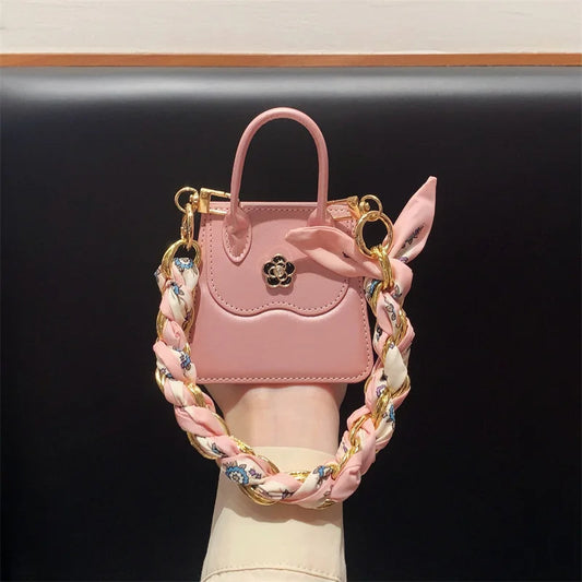 Luxury Handbag Case with 3D Floral Design - Samsung