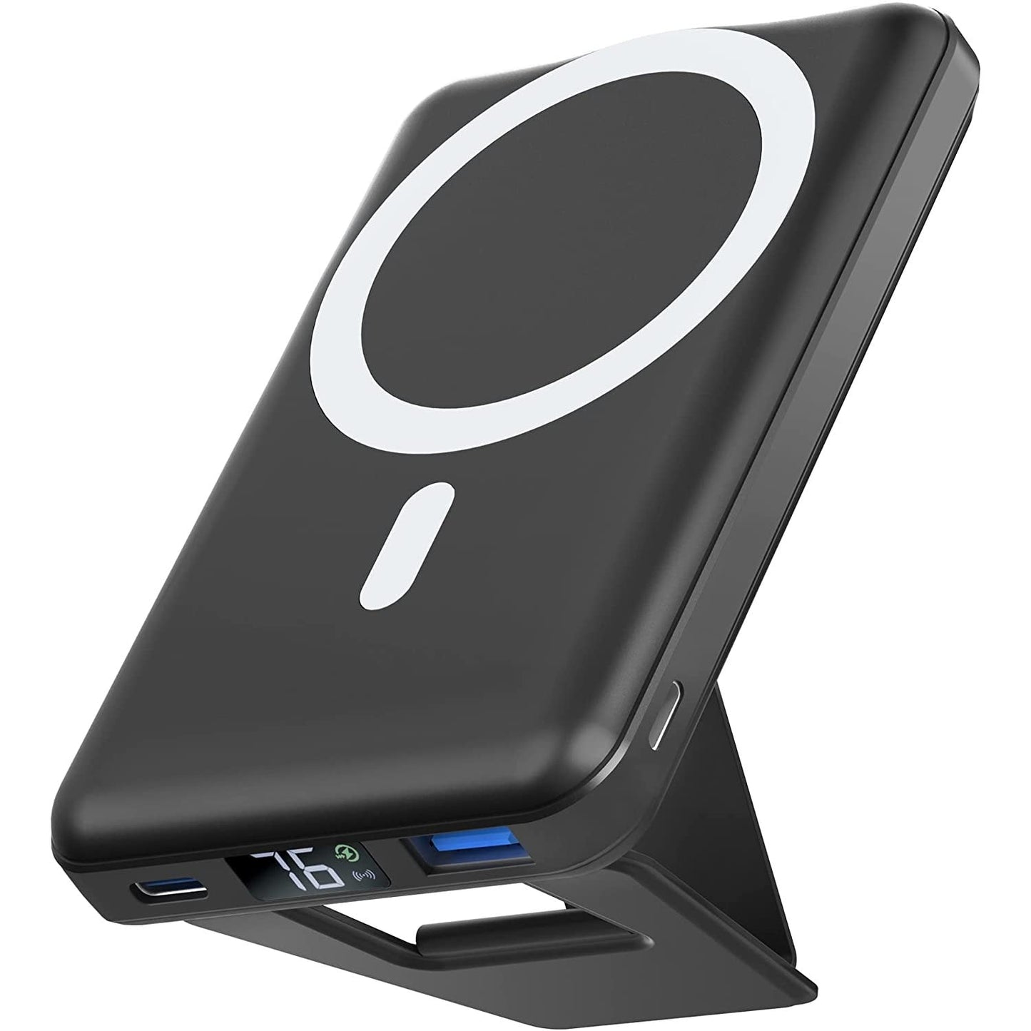 Wireless Slim Magnetic Power Bank with Foldable Stand