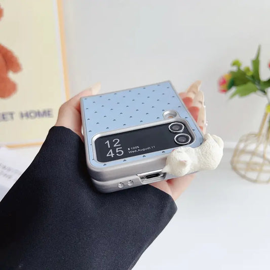 Cute Cat Guardian Heart Flip Case - Samsung