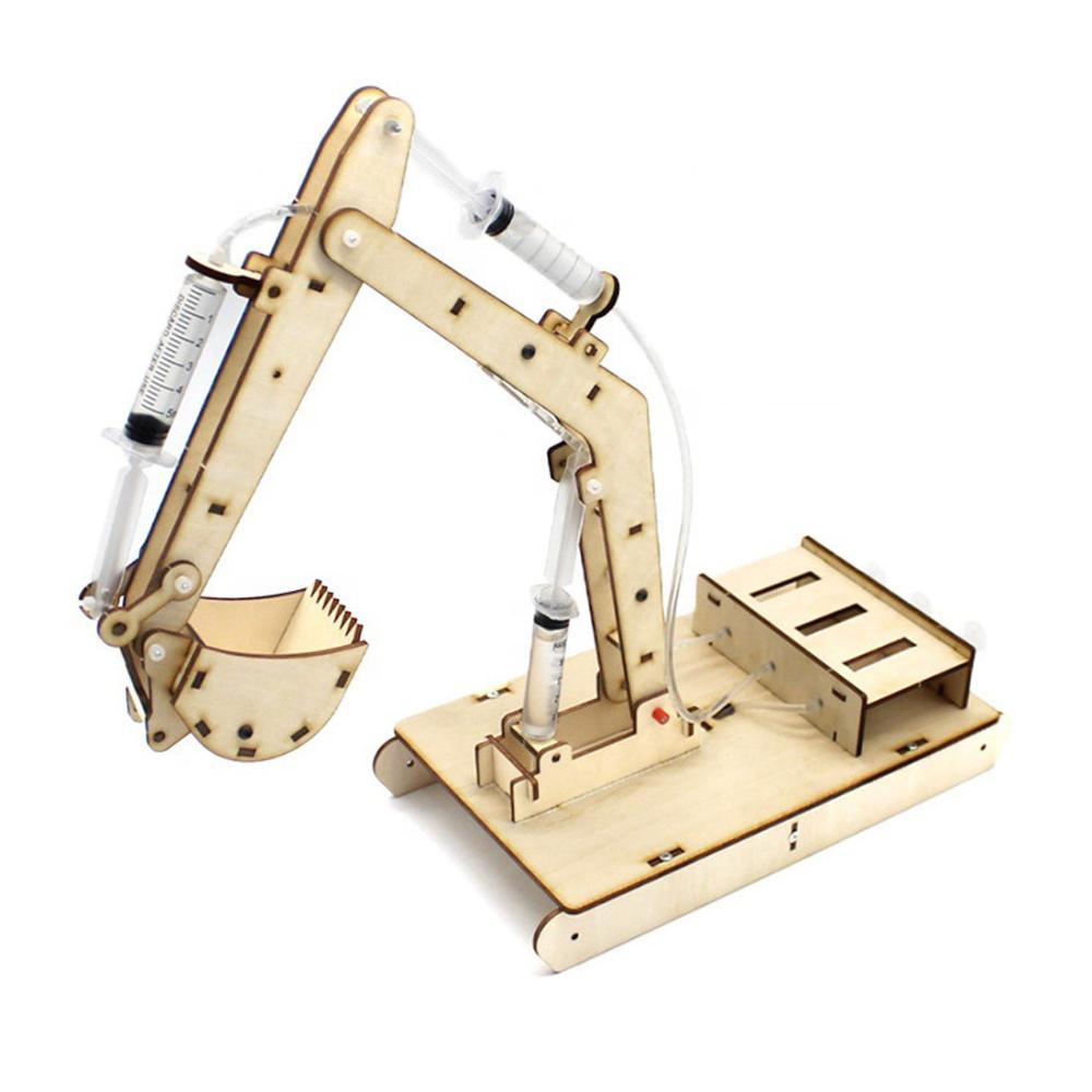 DIY Hydraulic Excavator – Wooden STEM Educational Toy