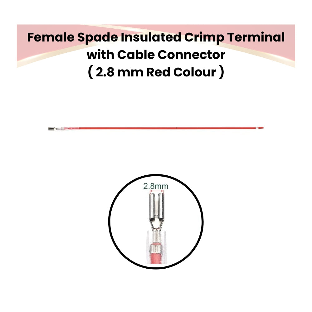 Female Spade Insulated Crimp Terminal with Cable Connector