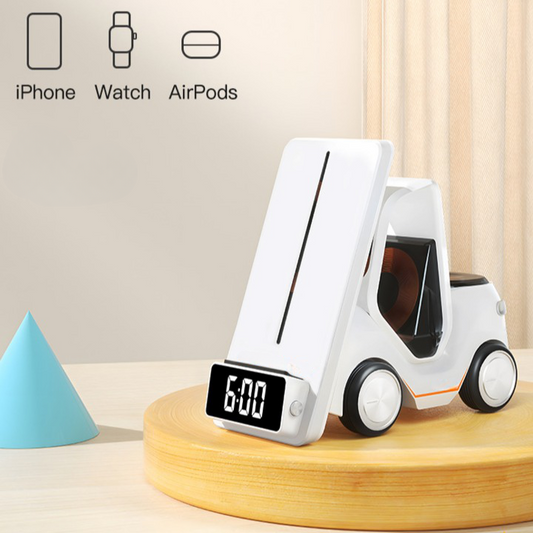Nexus™ 3-in-1 Wireless Charger Dock Station with Clock