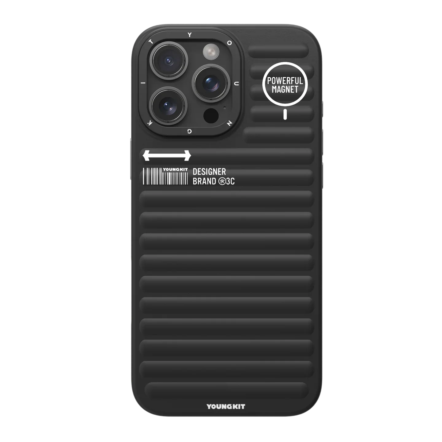YOUNGKIT Ribbed Luggage Inspired Armor Case - iPhone