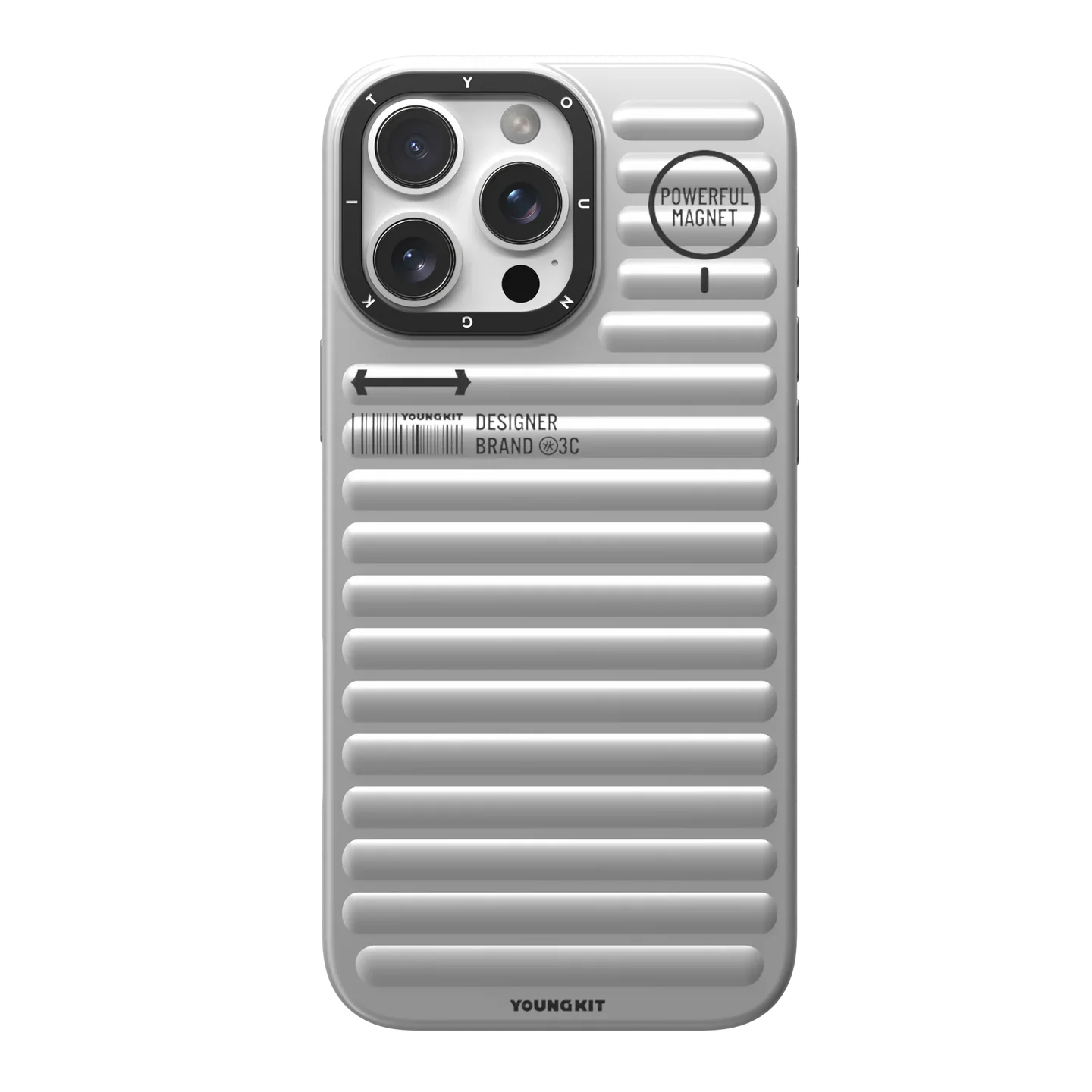 YOUNGKIT Ribbed Luggage Inspired Armor Case - iPhone