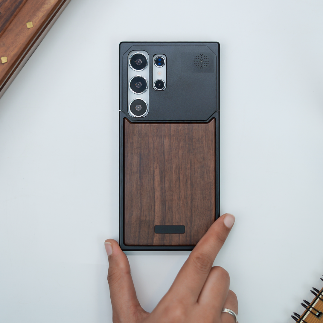 Nature Wood Grain Metallic Case - Samsung