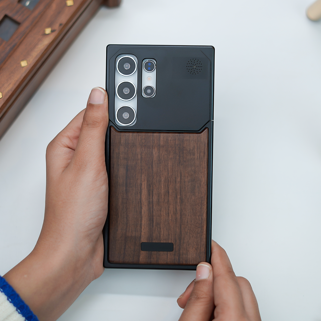 Nature Wood Grain Metallic Case - Samsung