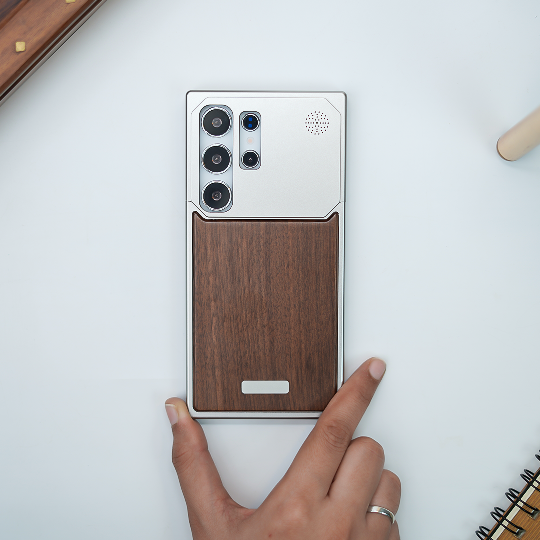 Nature Wood Grain Metallic Case - Samsung