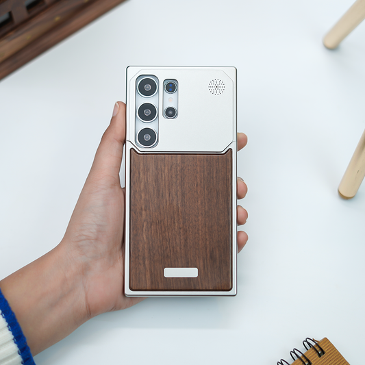 Nature Wood Grain Metallic Case - Samsung