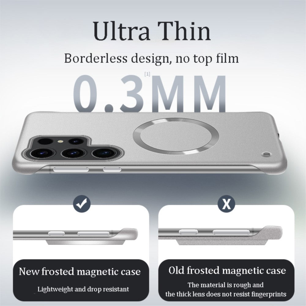 Frosted Frameless Metal MagSafe Case - Samsung