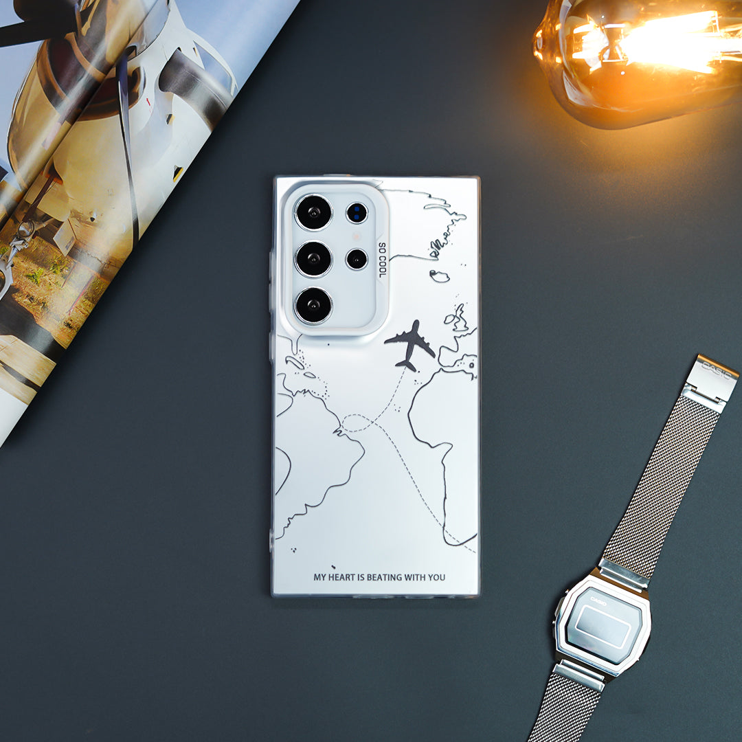 Travel Inspired Airplane Route Design Case - Samsung