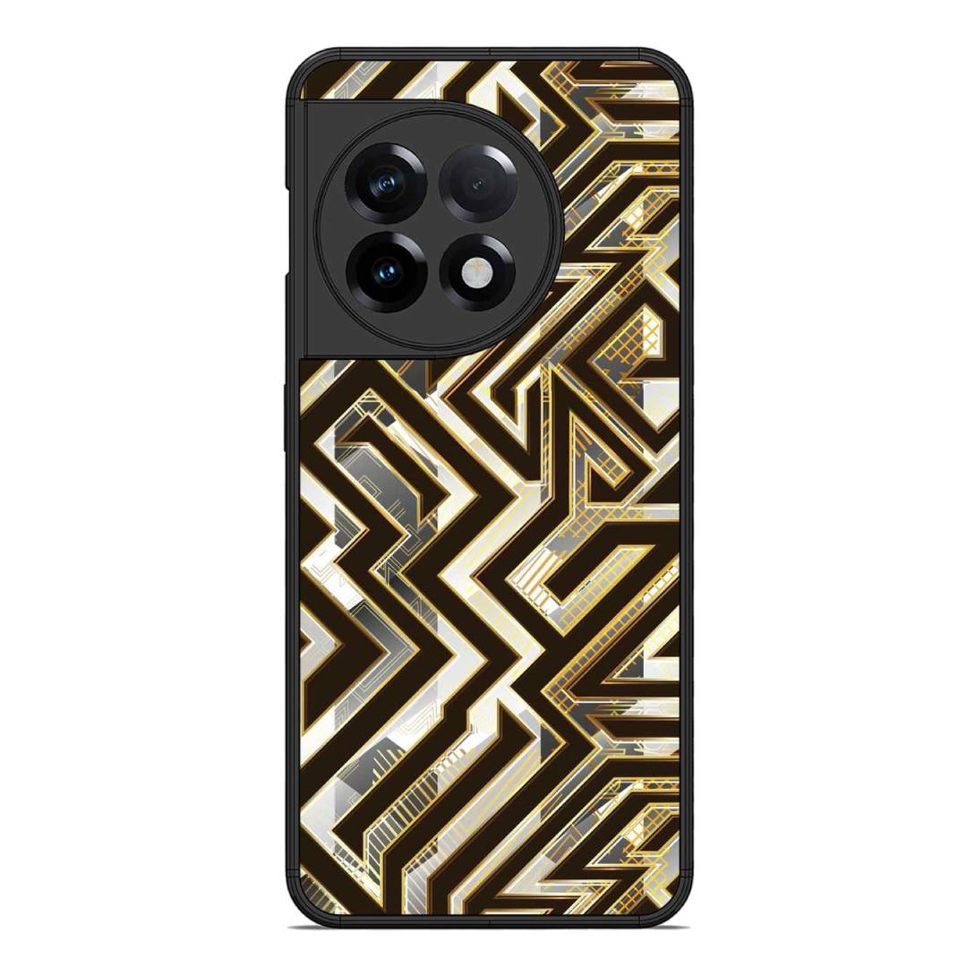 Elegant Gold Abstract Maze Design Case - OnePlus
