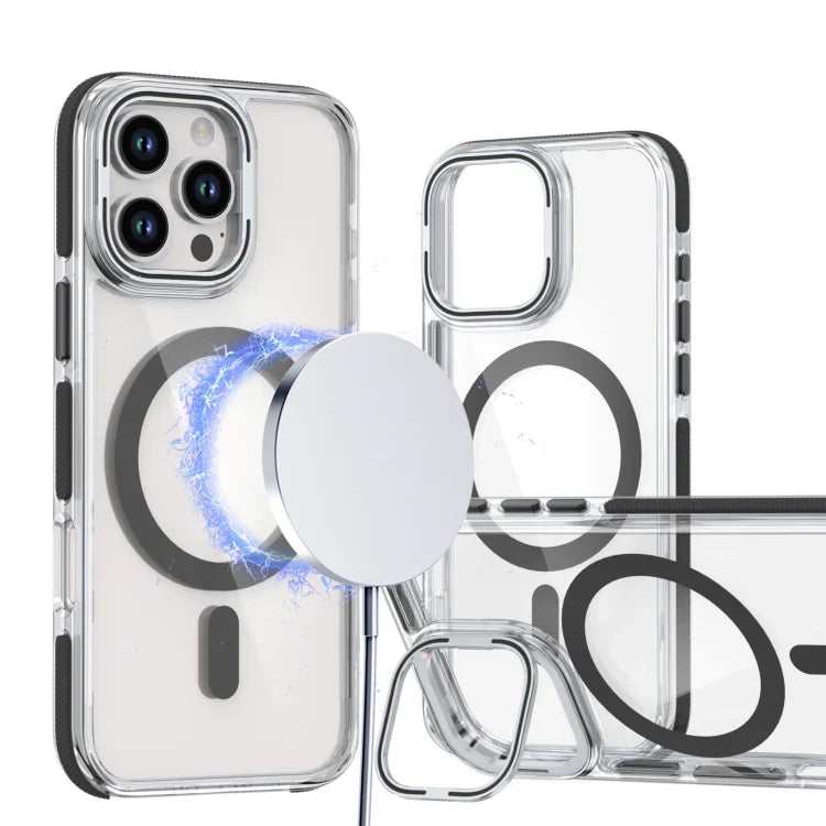 iPhone 16 Series Crystal Magsafe Lens Bracket Case