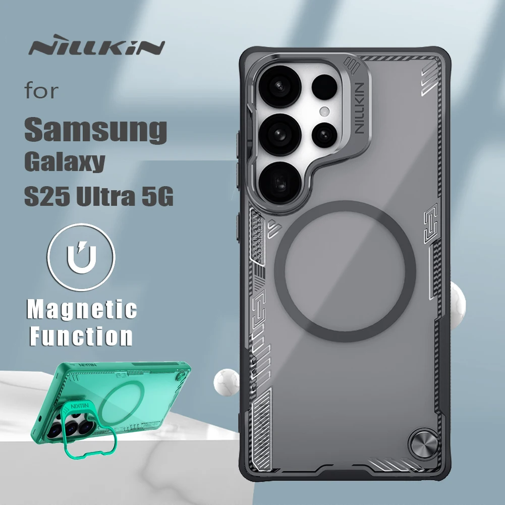 Galaxy S25 Ultra Nillkin Iceblade Magnetic Camera Hollow Stand Case