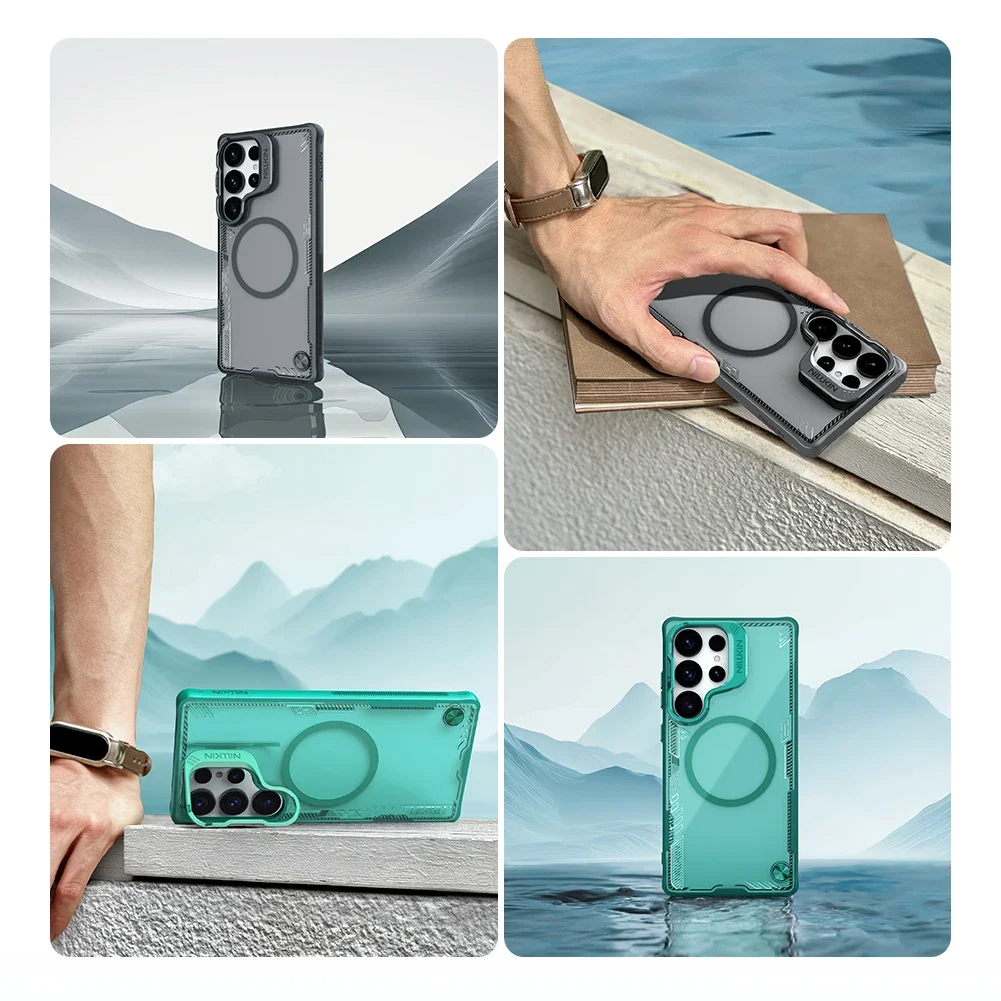 Galaxy S25 Ultra Nillkin Iceblade Magnetic Camera Hollow Stand Case