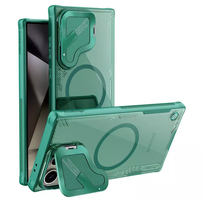 Galaxy S25 Ultra Nillkin Iceblade Magnetic Camera Hollow Stand Case